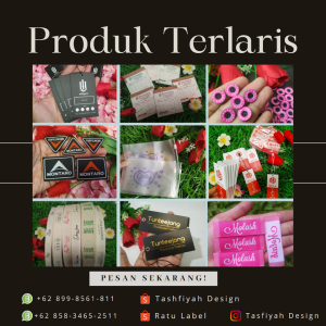 LABEL BAJU BORDIR DAMASK, LEBEL PAKAIAN KATUN, CETAK NOTA, HANGTAG TEBAL, KANCING NAMA CUSTOM, PLASTIK ZIPPER ZIPLOCK
